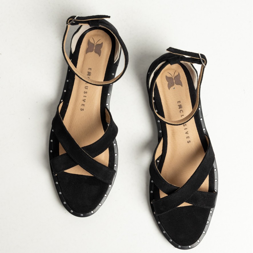 .Sandale - Sunday - Velur Black